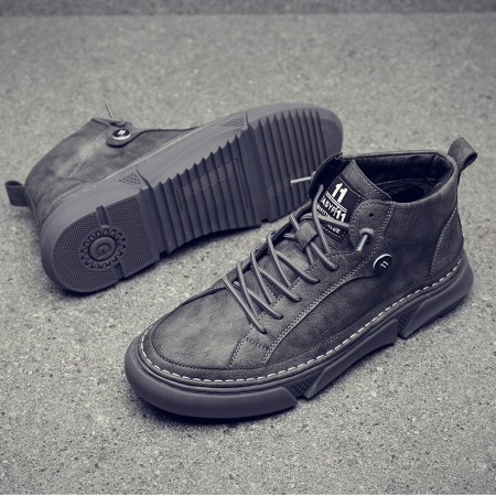 Men's Autumn and Winter New Trendy Increase Casual Sports Shoes Plus Cashmere